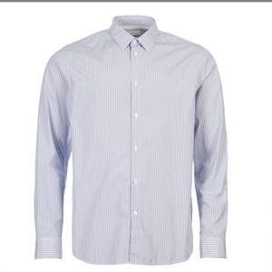 Norse Projects Hans Classic Stripe Mens Size  S Button Up Shirt Light Blue